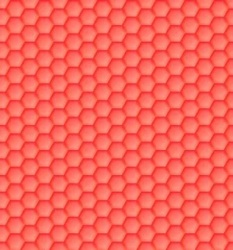 3D Seamless Geometric Orange Pattern of hexagons Stock Illustration