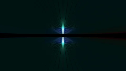 3D seamless loop abstract of empty space with metallic ceiling with light ray Stock-Footage 124802302