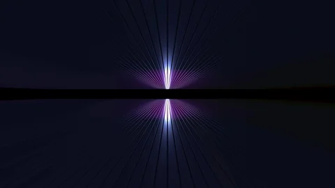 3D seamless loop abstract of empty space with metallic ceiling with light ray Stock Footage 124802520