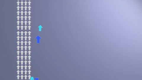 3D Seamless Loop of Arrows Breaking from Linear System to Create Accelerate.. 스톡 동영상 310049408