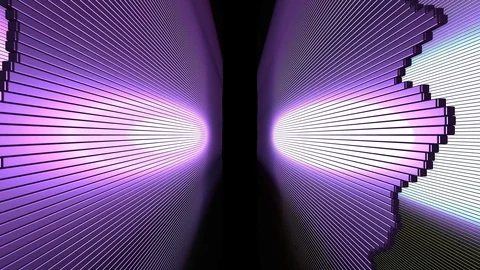 3D Seamless loop of dark alley with bouncing metallic bar wall Stock Footage 124803192