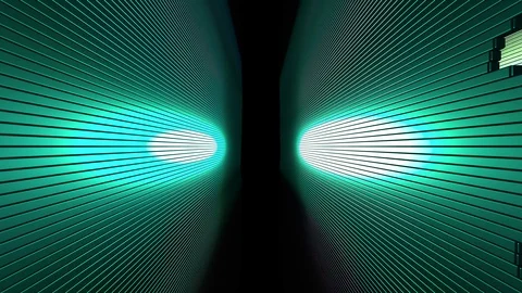 3D Seamless loop of dark alley with bouncing metallic bar wall Stock Footage 124803232
