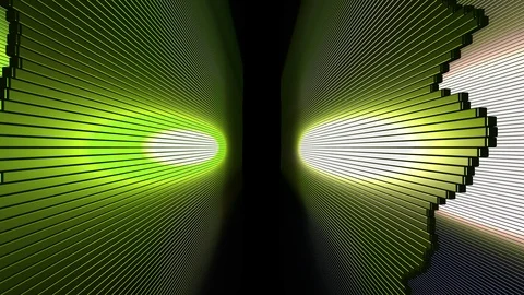 3D Seamless loop of dark alley with bouncing metallic bar wall Stock Footage 124803250