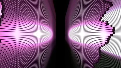 3D Seamless loop of dark alley with bouncing metallic bar wall Stock Footage 124803400
