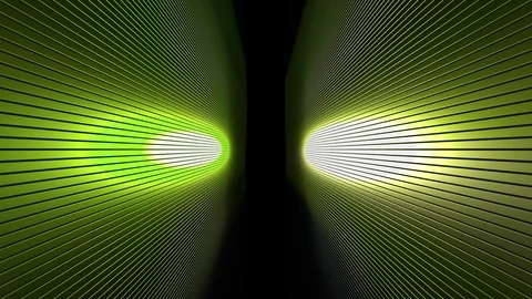 3D Seamless loop of dark alley with bouncing metallic bar wall Stock Footage 124803489