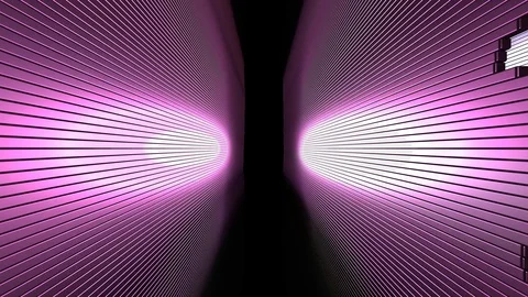 3D Seamless loop of dark alley with bouncing metallic bar wall Stock Footage 124803496