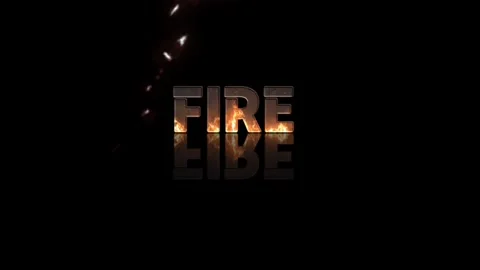 3D seamless loop fire cover for title trailer. 3D Animation and rendering. Stock Footage 263892846