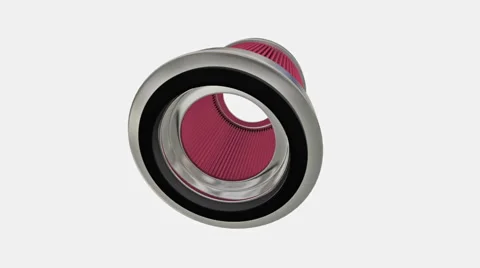 3d seamless loop rotation of Air filter with alpha matte.  Stock Footage 66518000