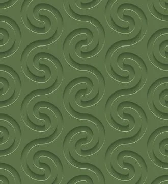 3D Seamless Pattern in Kale Color. Stockillustratie