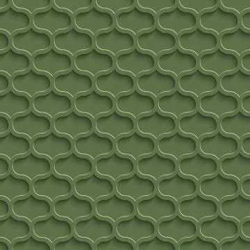 3D Seamless Pattern in Kale Color. Stockillustratie