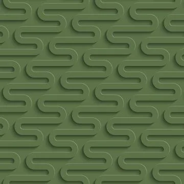 3D Seamless Pattern in Kale Color. Stockillustratie