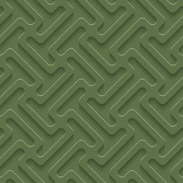 3D Seamless Pattern in Kale Color. Stockillustratie