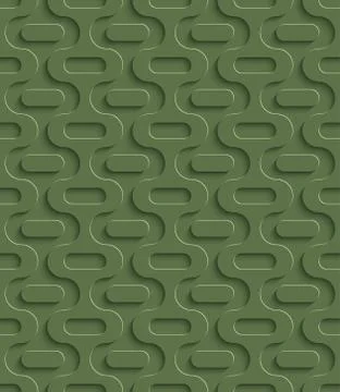 3D Seamless Pattern in Kale Color. Stockillustratie