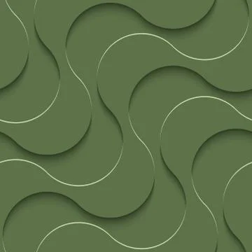 3D Seamless Pattern in Kale Color. Stockillustratie