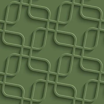 3D Seamless Pattern in Kale Color. Stockillustratie