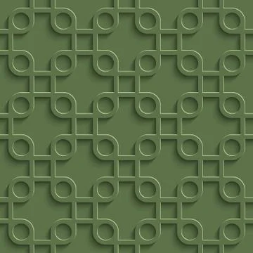 3D Seamless Pattern in Kale Color. Stockillustratie