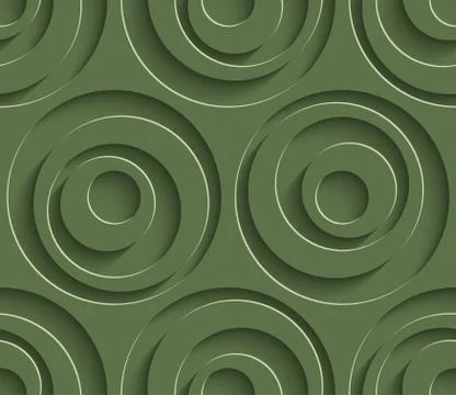 3D Seamless Pattern in Kale Color. Stockillustratie