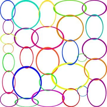 3d Seamless pattern twisted rings flat in a fashionable palette.Wallpapers an Stock Illustration