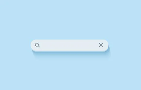 3D search bar. Browser button for website and UI design. Search form template 스톡 일러스트