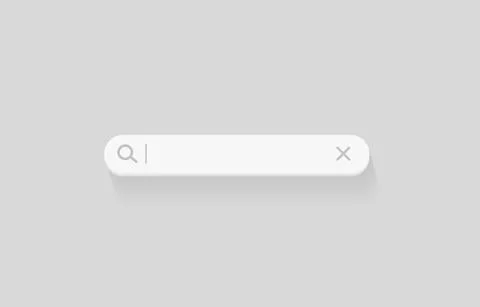 3D search bar. Browser button for website and UI design. Search form template イラスト素材