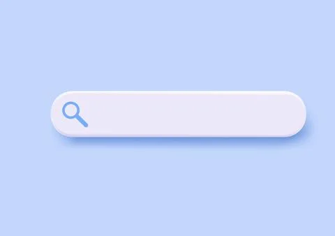 3D search bar. Stock Illustration