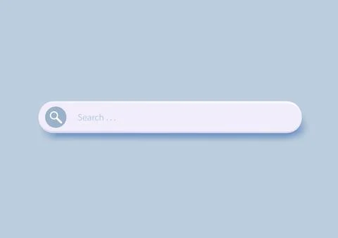 3D search bar. Stock Illustration