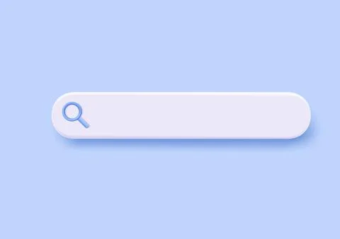 3D search bar. Stock Illustration