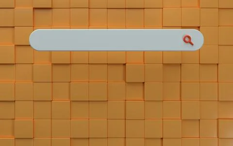 3D Search bar with modern background Stock Illustration