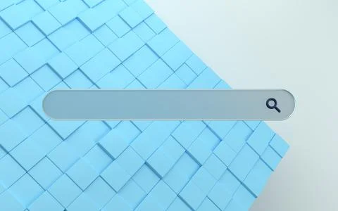 3D Search bar with modern background Illustrazione stock