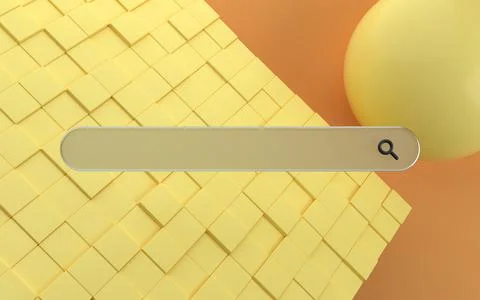 3D Search bar with modern background Stock Illustration