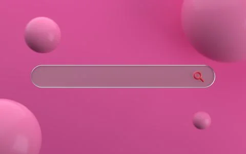 3D Search bar with modern background Stock Illustration