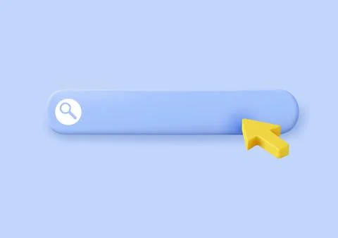 3d Search bar template for website. Stock Illustration