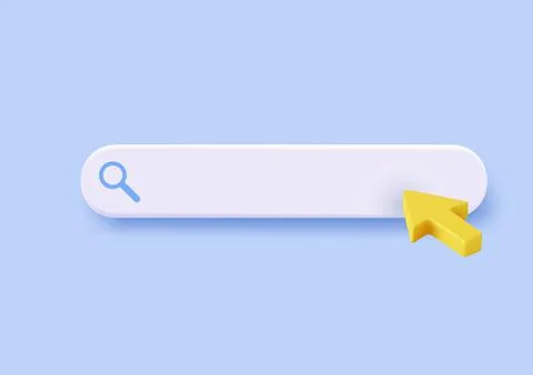 3d Search bar template for website. Stock Illustration