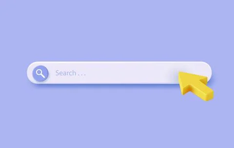 3d Search bar template for website. Stock Illustration