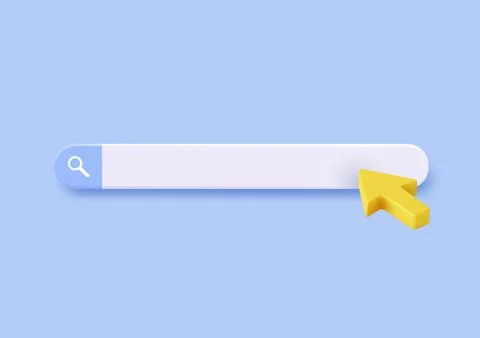 3d Search bar template for website. Stock Illustration