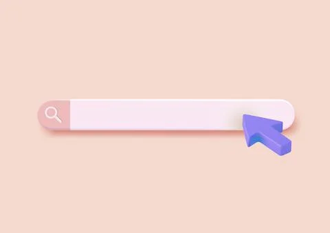 3d Search bar template for website. Stock Illustration