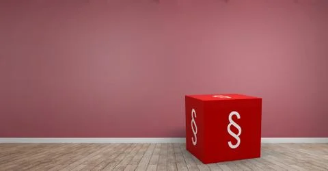 3D Section icon on floor in room 스톡 사진