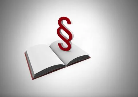 3D Section symbol icon and open book Illustrazione stock