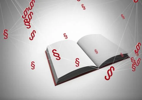 3D Section symbol icons and open book 스톡 일러스트