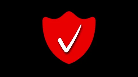 3D Security Shield Check Mark Symbol Smooth Animation, Stylish 3D Security .. Stock Footage 308087866