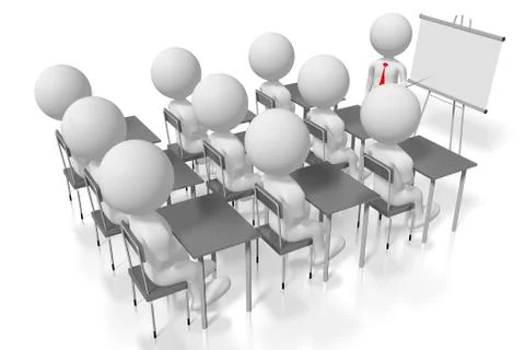 3D seminar/ training/ case study/ conference concept Stock Illustration