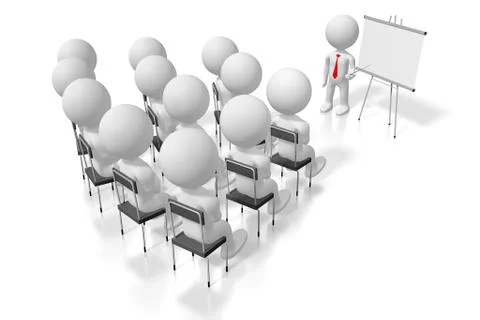 3D seminar/ training/ case study/ conference concept Stock Illustration