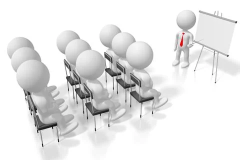 3D seminar/ training/ case study/ conference concept Stock Illustration
