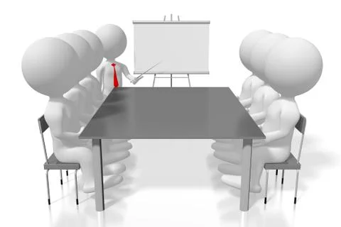 3D seminar/ training/ case study/ conference concept Stock Illustration