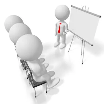 3D seminar/ training/ case study/ conference concept Stock Illustration