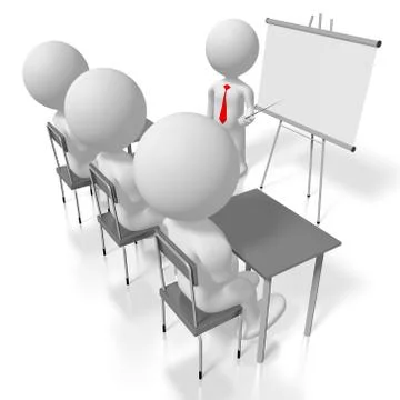 3D seminar/ training/ case study/ conference concept Stock Illustration