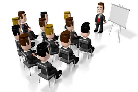 3D seminar, training, meeting concept Stock Illustration