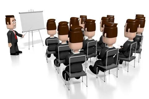 3D seminar, training, meeting concept Stock Illustration