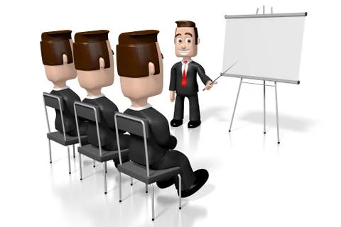 3D seminar, training, meeting concept Stock Illustration