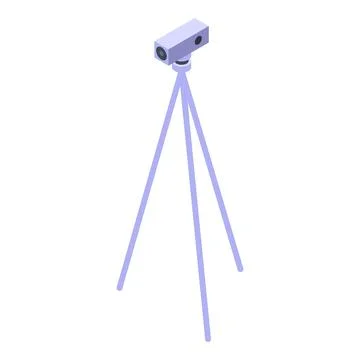 3d sensor scanning using tripod and advanced technology Stock Illustration
